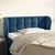 Vidaxl Vzglavje z ušesi temno modro 93x23x78/88 cm žamet