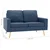 2-dijelni set sofa od tkanine plavi