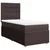 Vidaxl Box spring postelja z vzmetnico temno rjav 90x190 cm blago