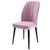 Hanah Home set trpezarijskih stolica Etra 6 kom, roze tkanina Jerry, crne drvene noge