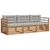 Set vanjskih sofa s jastukom 3 pcs Prirodna i svijetlo siva