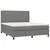 Vidaxl Box spring postelja z vzmetnico LED temno siva 180x200 cm blago