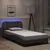 Vidaxl Posteljni okvir z LED brez vzmetnice Hvar siv 100x200 cm