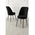 Hanah Home set trpezarijskih stolica Jaxe 8 kom, crna tkanina Babyface, braon metalne noge