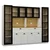 Hanah Home Nero Quad vitrina za kafe kutak sa LED osvetljenjem 240 × 190 × 44 cm, bela