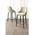 Hanah Home set od 4 barskih stolica Tera, krem tkanina Babyface, crne metalne noge