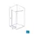 LINNI Tuš paravan walk-in Elegance, Providno staklo 8mm, Srebrni profil, 90x200cm