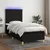 Vidaxl Box spring postelja z vzmetnico LED črna 90x200 cm blago