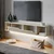 Hanah Home TV komoda Twist LED, 160 cm, travertin