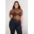 Trendyol Curve Ženska bluza Tbbss25Af00004, Braon