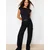 Trendyol Black Fitted Boat Neck Stretchy Snap Fastener Knitted Bodysuit