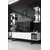 Hanah Home Chrome Line TV komoda sa dve police, Bela