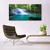 tulup.si Steklena slika Slap lake forest narava 140x70 cm 4 obešalnika