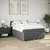 Vidaxl Box spring postelja z vzmetnico temno siva 140x200 cm blago