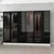 Hanah home Ormar Kale 270x210x52cm Belo-Crni