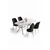 Hanah Home Trpezarijski set, 5 komada, Crni