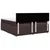 Vidaxl Box spring postelja z vzmetnico temno rjava 180x200 cm blago