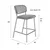 Sivi barski stoli v kompletu 2 kos 89 cm Jolien - White Label