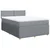 Vidaxl Box spring postelja z vzmetnico svetlo siva 140x200 cm blago