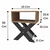 Hanah Home pomoćni sto X Legs, 43 cm, atlantski bor / antracit