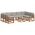 Set vanjskih sofa 10 kom. Prirodna i svijetlo siva