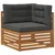 Set vanjskih sofa s jastukom 8 pcs Prirodna i antracit