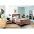 Esposa BOXSPRING POSTELJA 140 cm  x 200 cm , tekstil vinsko rdeča