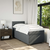 VIDAXL Box spring postelja z vzmetnico temno siva 100x200 cm blago