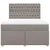 Vidaxl Box spring postelja z vzmetnico taupe 140x190 cm blago