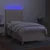 Vidaxl Box spring postelja z vzmetnico LED krem 80x200 cm blago