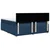 Vidaxl Box spring postelja z vzmetnico modra 180x200 cm blago