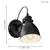 Eglo 55261 - Zidna lampa PRIDDY 1xE27/40W/230V crna