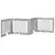 Vrata za pse s postoljem 4 pcs Siva sonoma 100 x 80 cm