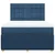 Vidaxl Box spring postelja z vzmetnico modra 140x190 cm blago
