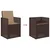 Vidaxl Komplet za jedilnico v vrtu z blazino 3 pcs Rjava in taupe PP