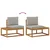 Set vanjskih sofa s jastukom 2 pcs Prirodna