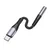 Hoco LS33 AUX priključak 3,5 mm na USB C adapter sivi