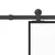 Klizna vrata s priborom 76 x 205 cm od ESG stakla i aluminija
