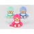 Monchhichi Mončiči barve (malinovo roza, metino zelena, modra) 14cm