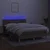 Vidaxl Box spring postelja z vzmetnico LED taupe 140x200 cm blago