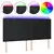 LED uzglavlje crno 180x5x118/128 cm od umjetna koža