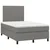 Vidaxl Box spring postelja z vzmetnico temno siva 120x200 cm blago