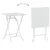 Vidaxl Vrtnik Bistro Set 3 szt. Bela Jeklo