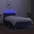 Vidaxl Box spring postelja z vzmetnico LED modra 100x200 cm blago