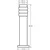 Spoljašnja lampa LULA 1xE27/60W/230V 45 cm IP44 mat hrom