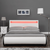 Corium® Moderni tapecirani bračni krevet - umjetna koža - sa LED atmosfernim svijetlom - 140x200cm (bijelo)