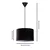 Conceptum Hypnose Luster Pie, 65cm 30x30 cm , Crni