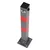 ModernHome Sklopiva Parking barijera STUB sivi 60 cm with Key and Reflective Stripes