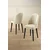 Hanah Home set trpezarijskih stolica Mara 4 kom, krem tkanina Babyface, crne metalne noge