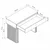 Hanah Home toaletni sto Valento 20212, 100 cm, Moonstone / travertin
